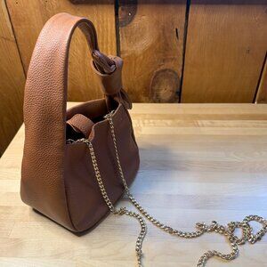 Quince Brown Mini Bag with Gold Chain
